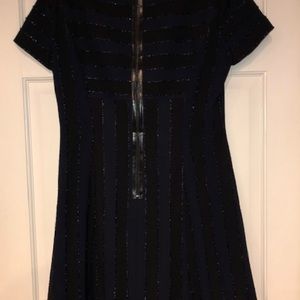 Sz 10, Tahari, business-dressy, navy/black dress